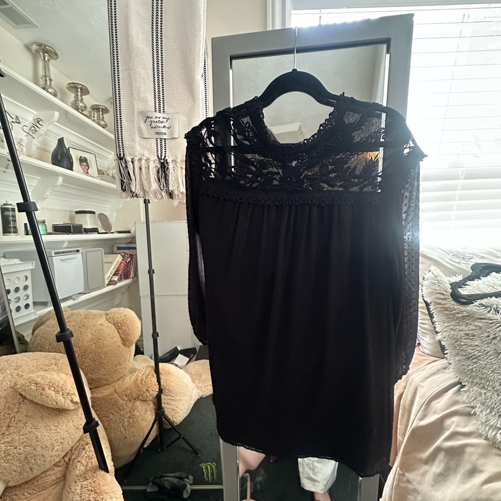 Zara Black Lace Mini Dress